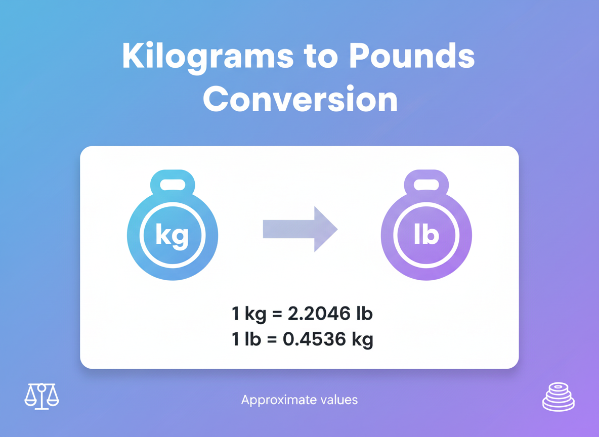 kg to lb conversion chart