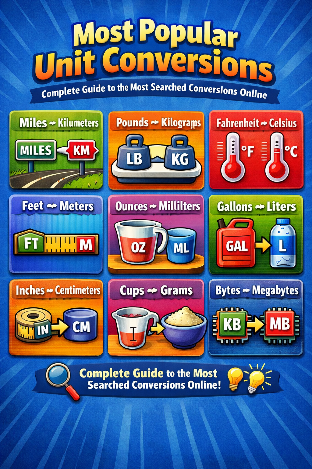 unit conversion formulas chart